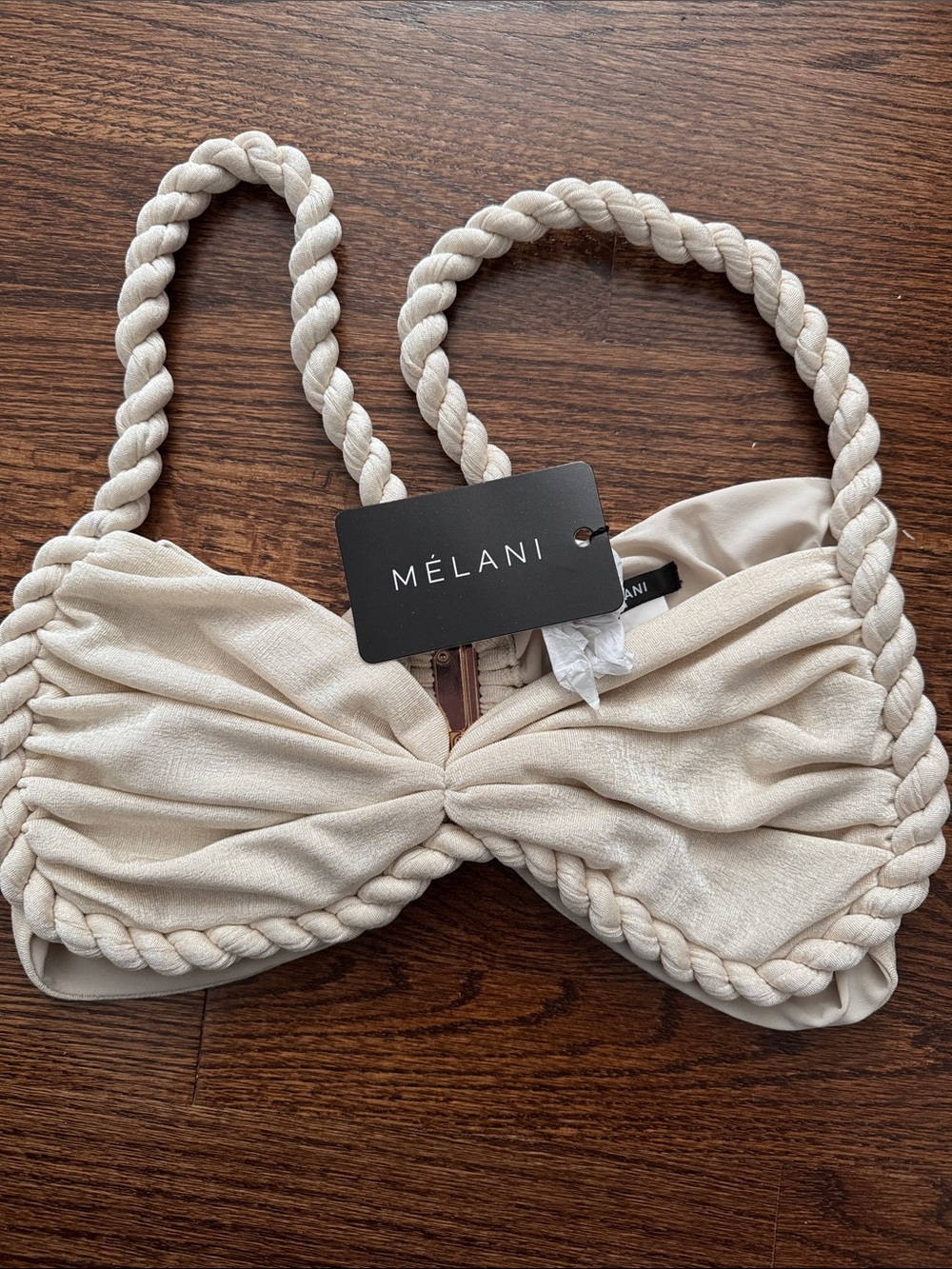 Mélani the label Cream Rope-Trim  Top